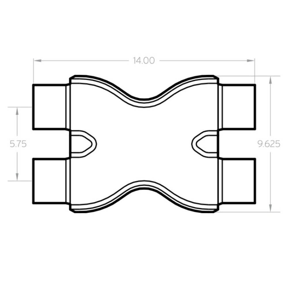 Universal Exhaust Pipe Smooth Trans X 3/3 X 14 SS 10792 Magnaflow