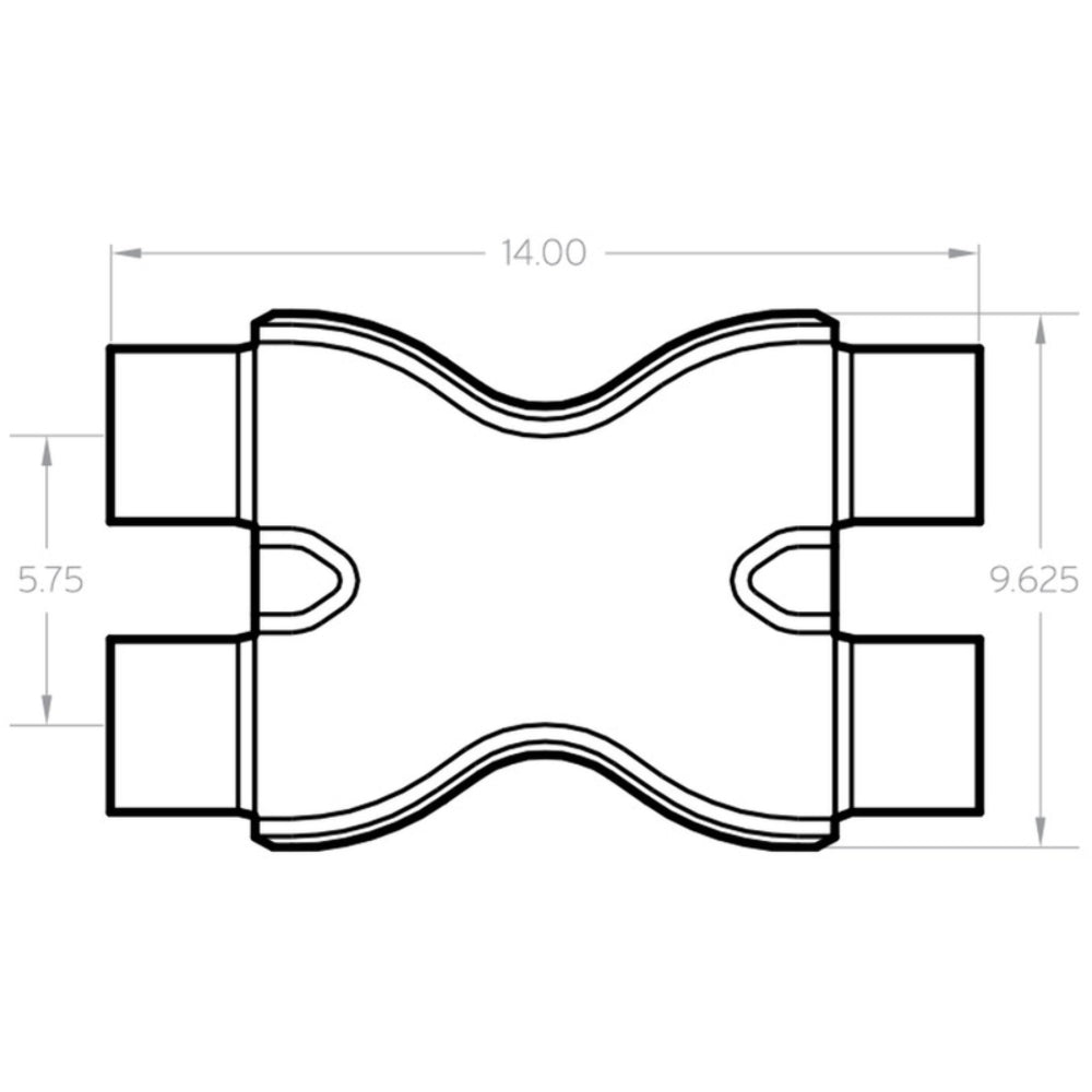 Universal Exhaust Pipe Smooth Trans X 3/3 X 14 SS 10792 Magnaflow