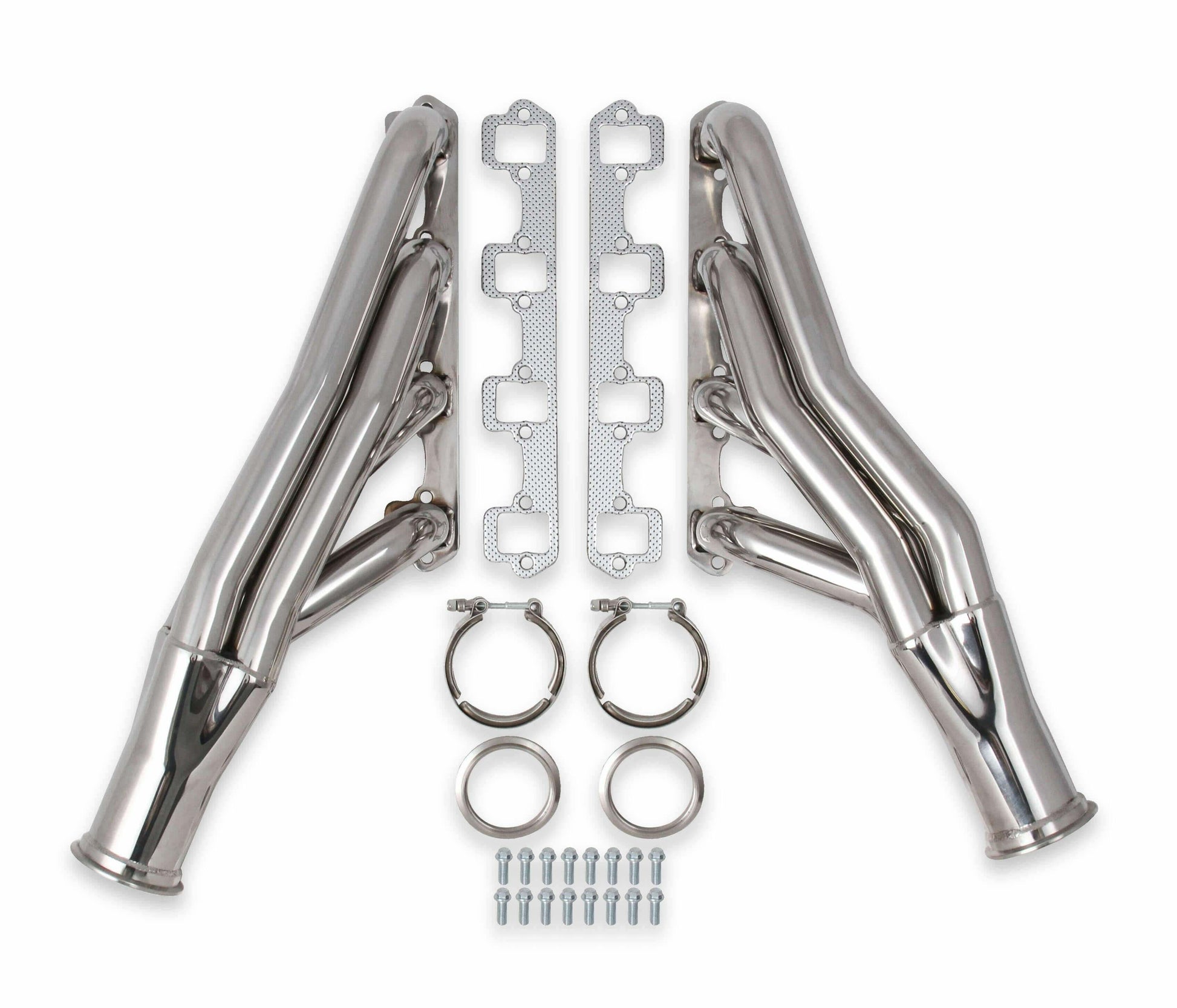 Flowtech Small Block Ford Turbo Headers - Polished 304 Stainless Steel 12165FLT - Headers Car Part People