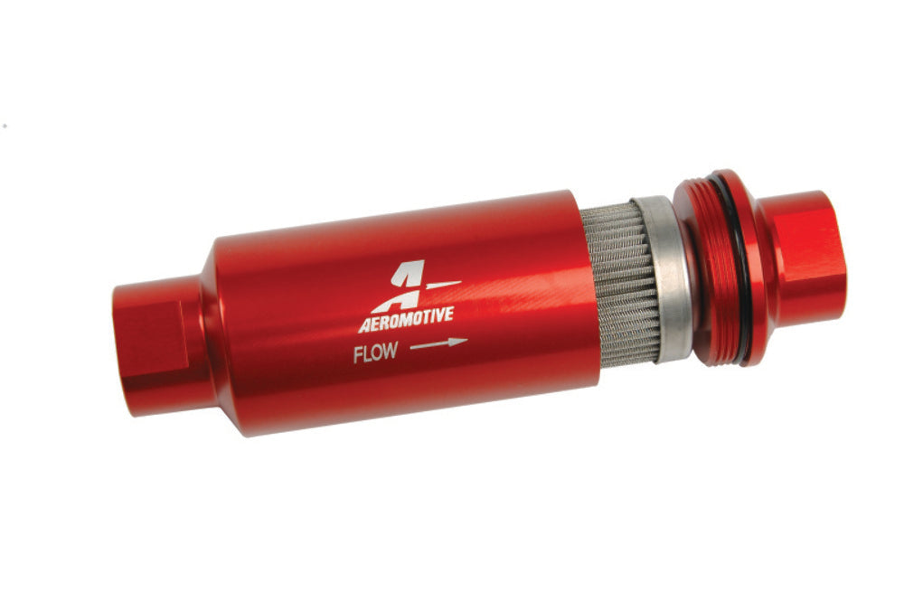 Aeromotive 12304 100 Micron, ORB-10 Red Fuel Filter