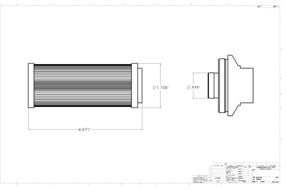 Aeromotive 12642 40-m Stainless Element: ORB-12 Filter Housings