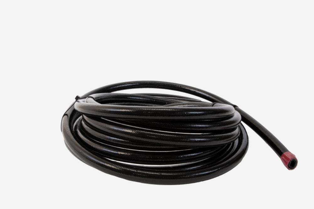 Aeromotive 15326 Braided Stainless Steel PTFE Fuel Line; Black Jacketed