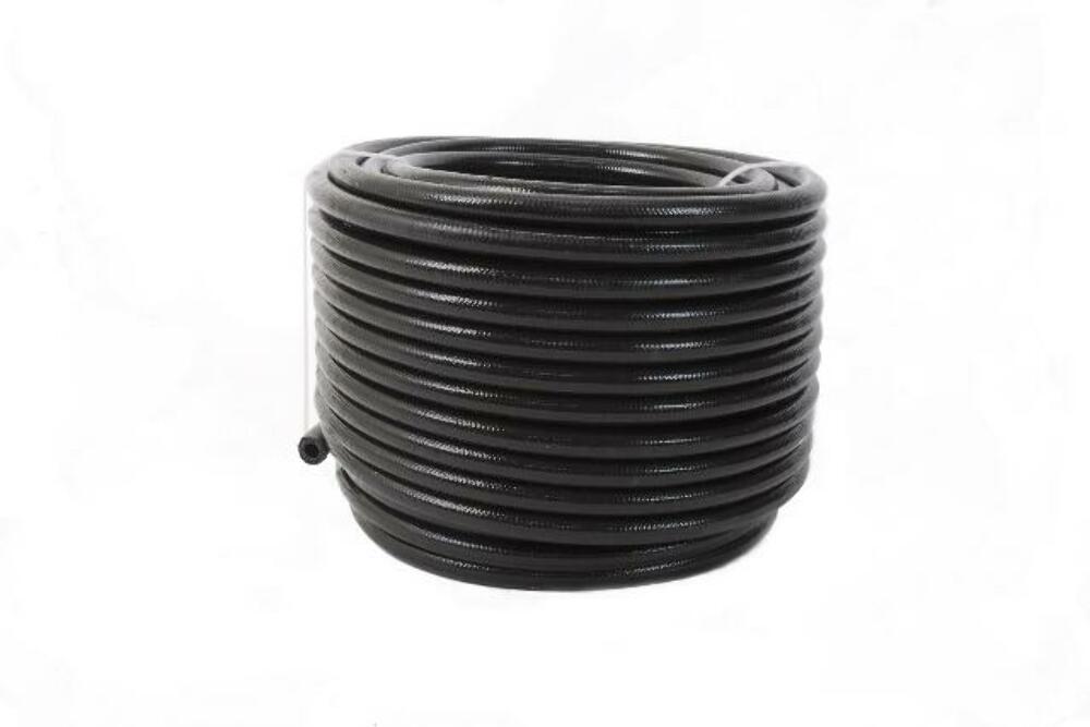 Aeromotive 15335 Braided Stainless Steel PTFE Fuel Line; Black Jacketed