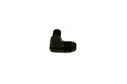 Aeromotive 15667 1/4-MNPT to AN-08 Elbow Fitting, 90-Deg, Black