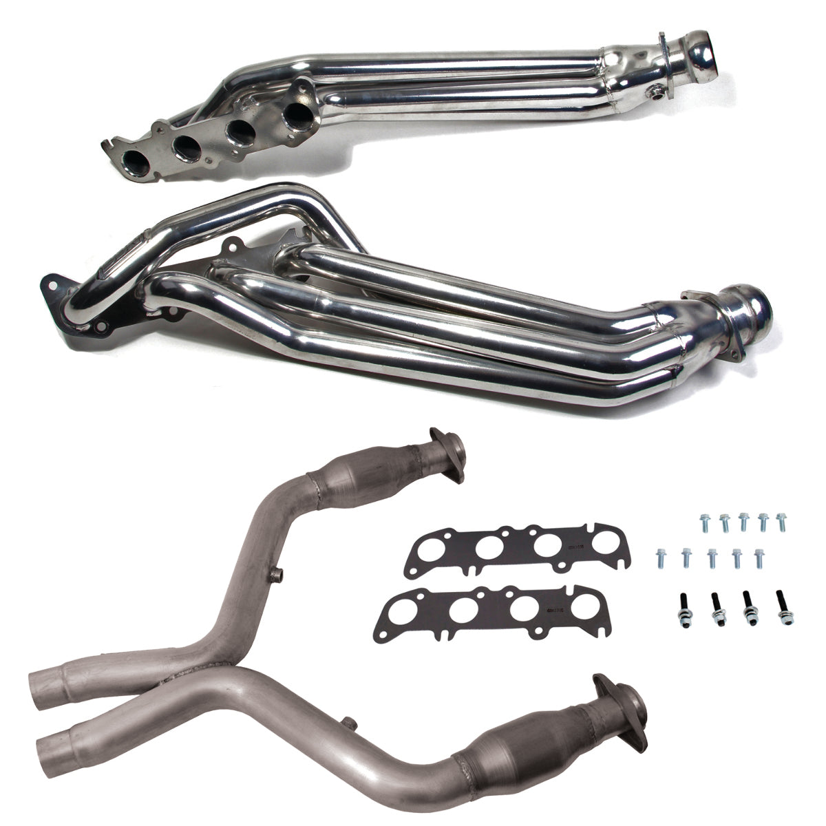 Fits 11-14 Mustang GT 5.0 1-7/8" Tube Header, Short Mid X Pipe w/Converter-18562 - Headers Car Part People