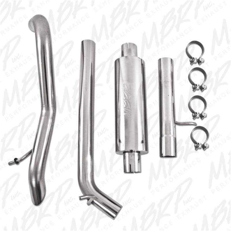 Fits 2007-11 Wrangler 2 1/2" Tail Pipe Muffler before Axle T409-S5514409 - Cat Back Exhaust Car Part People