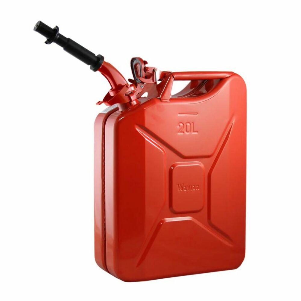 Wavian - Steel Jerry Can, Gas Can, Fuel Can 20L (5.3 Gallon)-Red 3009