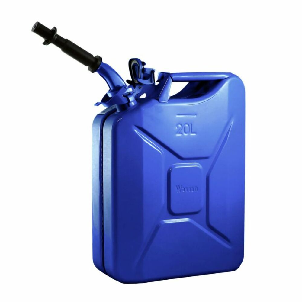 Wavian - Steel Jerry Can, Gas Can, Fuel Can 20L (5.3 Gallon)-Blue 3012