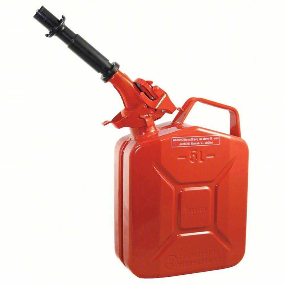 Wavian - Steel Jerry Can, Gas Can, Fuel Can 5L (1.3 Gallon)-Red 3015