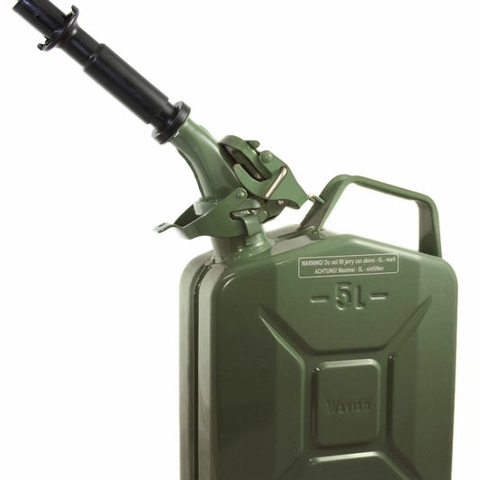 Wavian - Steel Jerry Can, Gas Can, Fuel Can 5L (1.3 Gallon)-Green 3016