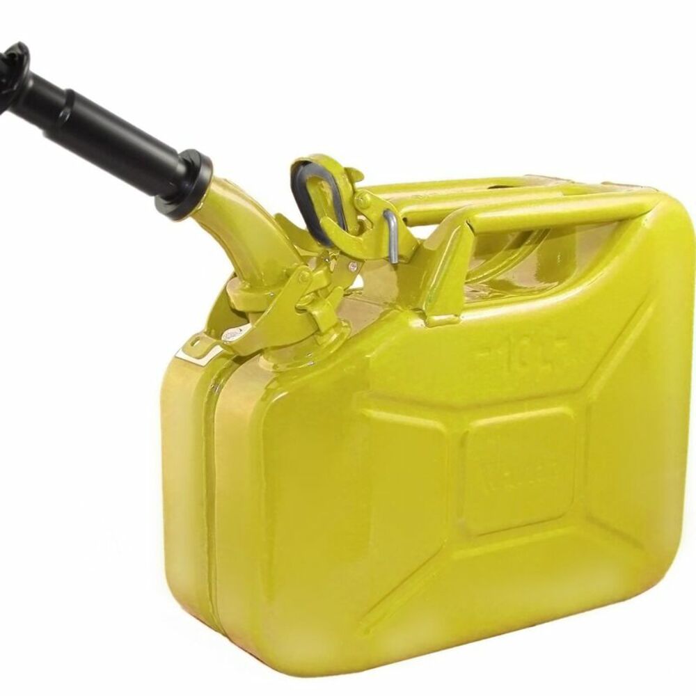 Wavian - Steel Jerry Can, Gas Can, Fuel Can 10L (2.6 Gallon)-Yellow 3025