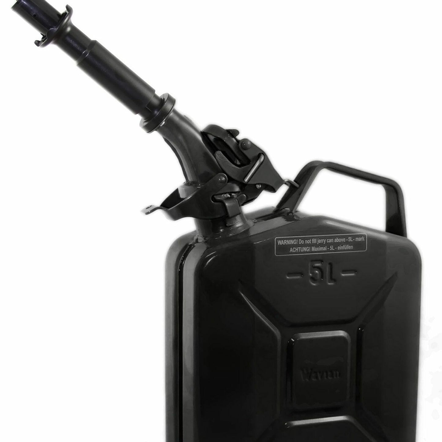 Wavian - Steel Jerry Can, Gas Can, Fuel Can 5L (1.3 Gallon)-Black 3027