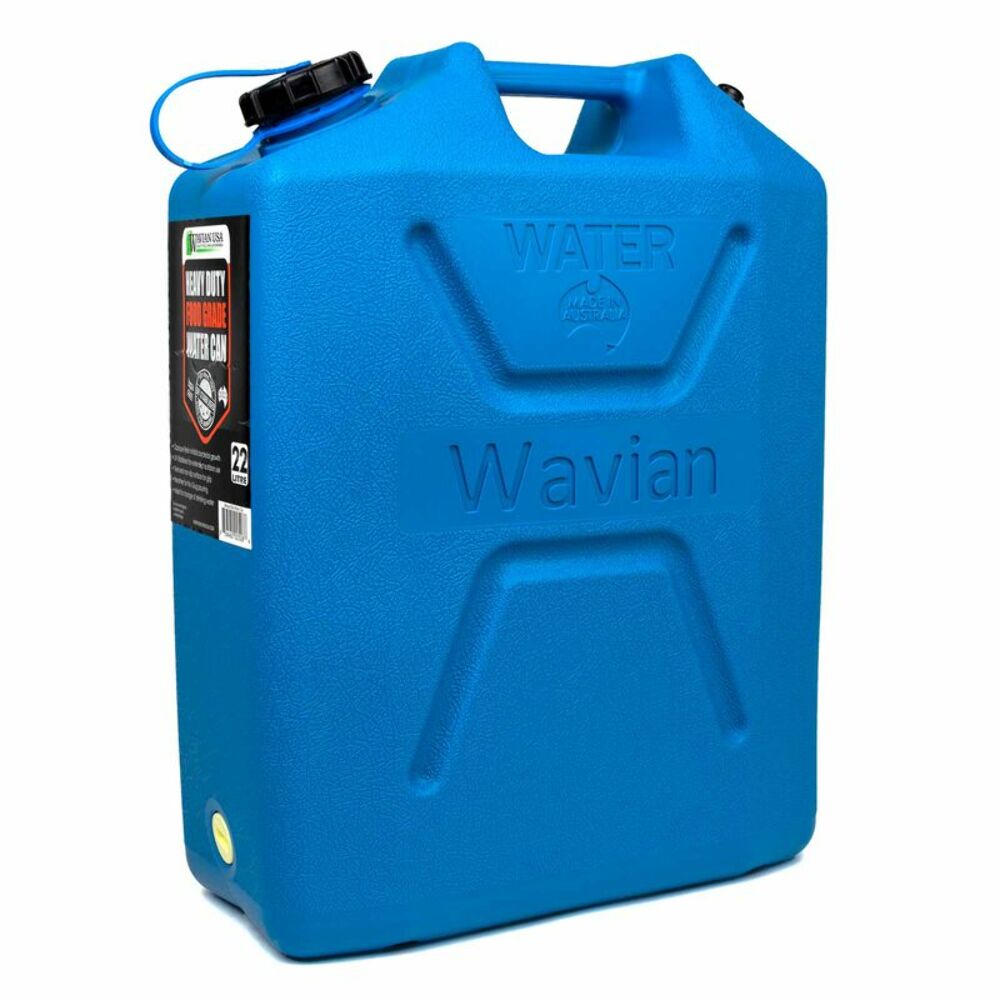 Wavian Water Can, 5 Gallon (22 Liter) Blue- 3216