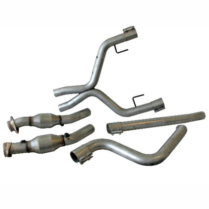 Fits 05-10 Mustang V6 Dual Exhaust Conversion X Pipe w/Catalytic Converters-4011 - X Pipe Car Part People