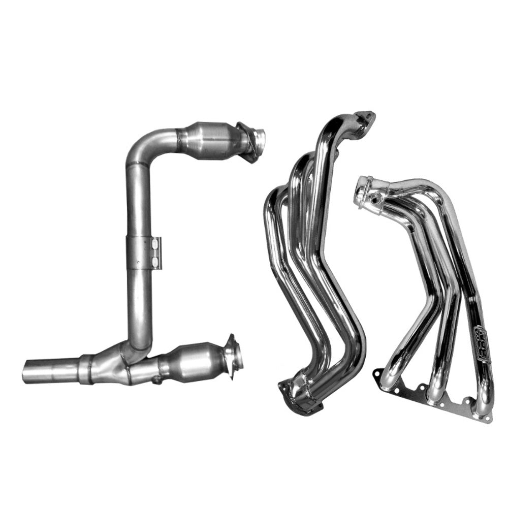 Fits 07-11 Wrangler 3.8L 1-5/8 Long Tube Exhaust Headers Y Pipe w/Catalytic-4050