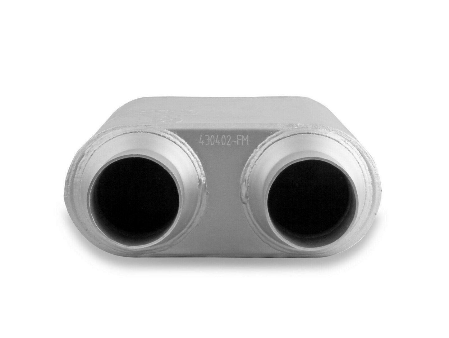 Flowmonster 2-Chamber Muffler 430402-FM 3.00 Center Inlet / 2.50 Dual Outlet