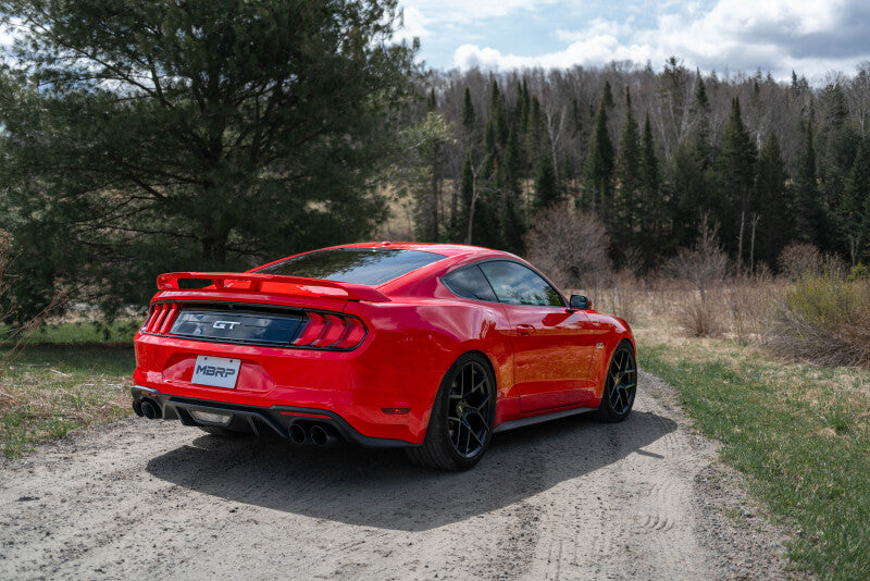 Fits 18-23 Mustang 3" Cat Back w/Quad 4" Carbon Fiber Tips Race Version-S72073CF - Cat Back Exhaust Car Part People