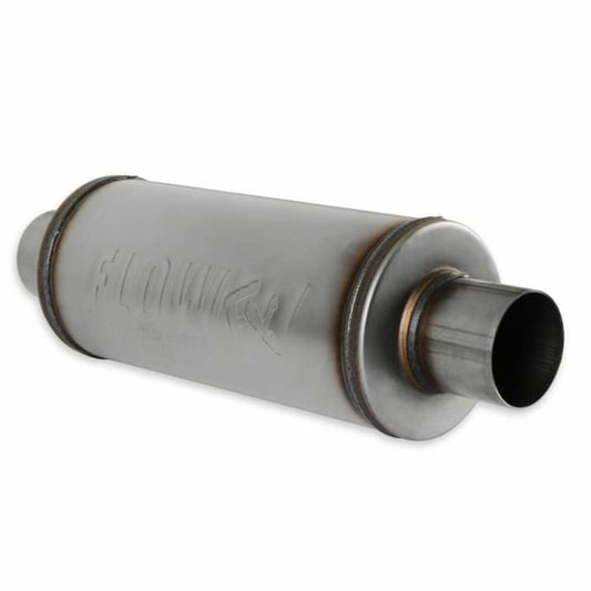 3.0 In/Out-6 Round Body-Moderate Sound; FlowFX Muffler; Flowmaster-72619