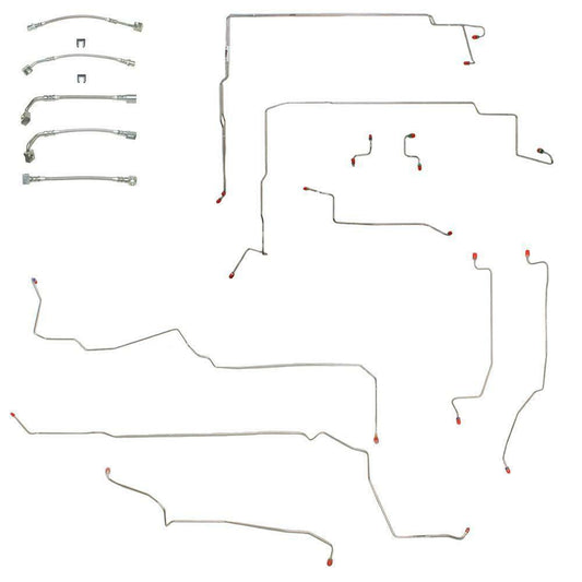 94-95 Mustang GT Brake Line & Hose Kit AWABS