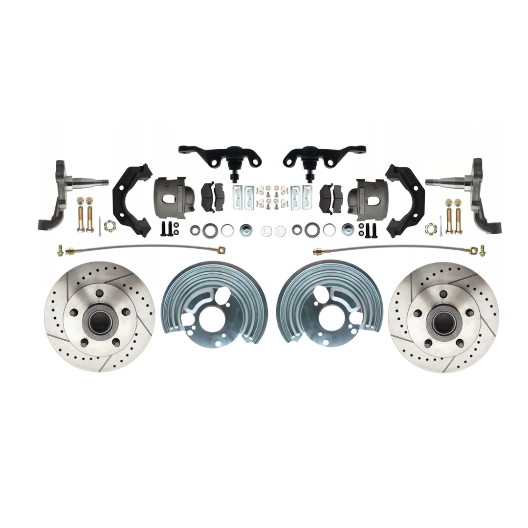 Fits 62-72 Mopar A; Front Disc Converison; Slotted; w/Bolt 5x4 DBK6272A-40-LX - Discs, Rotors, and Hardware Car Part People