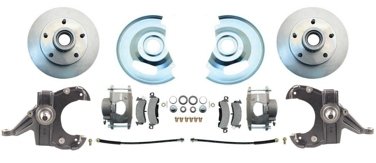 Fits 1963-1970 Chevy Truck Disc Brake Conversion Kit 2" Drop 5 Lug DBK6370-5D - Brake Kits Car Part People