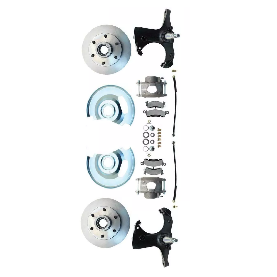 Fits 63-70 C-10 6 Lug Rotor Stock Height Disc Brake Conversion Wheel Kit DBK6370 - Discs, Rotors, and Hardware Car Part People