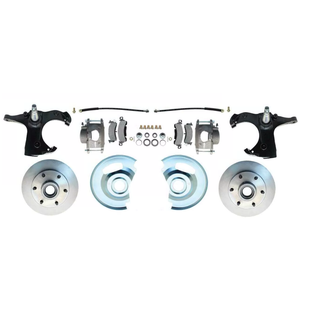 Fits 63-70 C-10 6 Lug Rotor Stock Height Disc Brake Conversion Wheel Kit DBK6370 - Discs, Rotors, and Hardware Car Part People