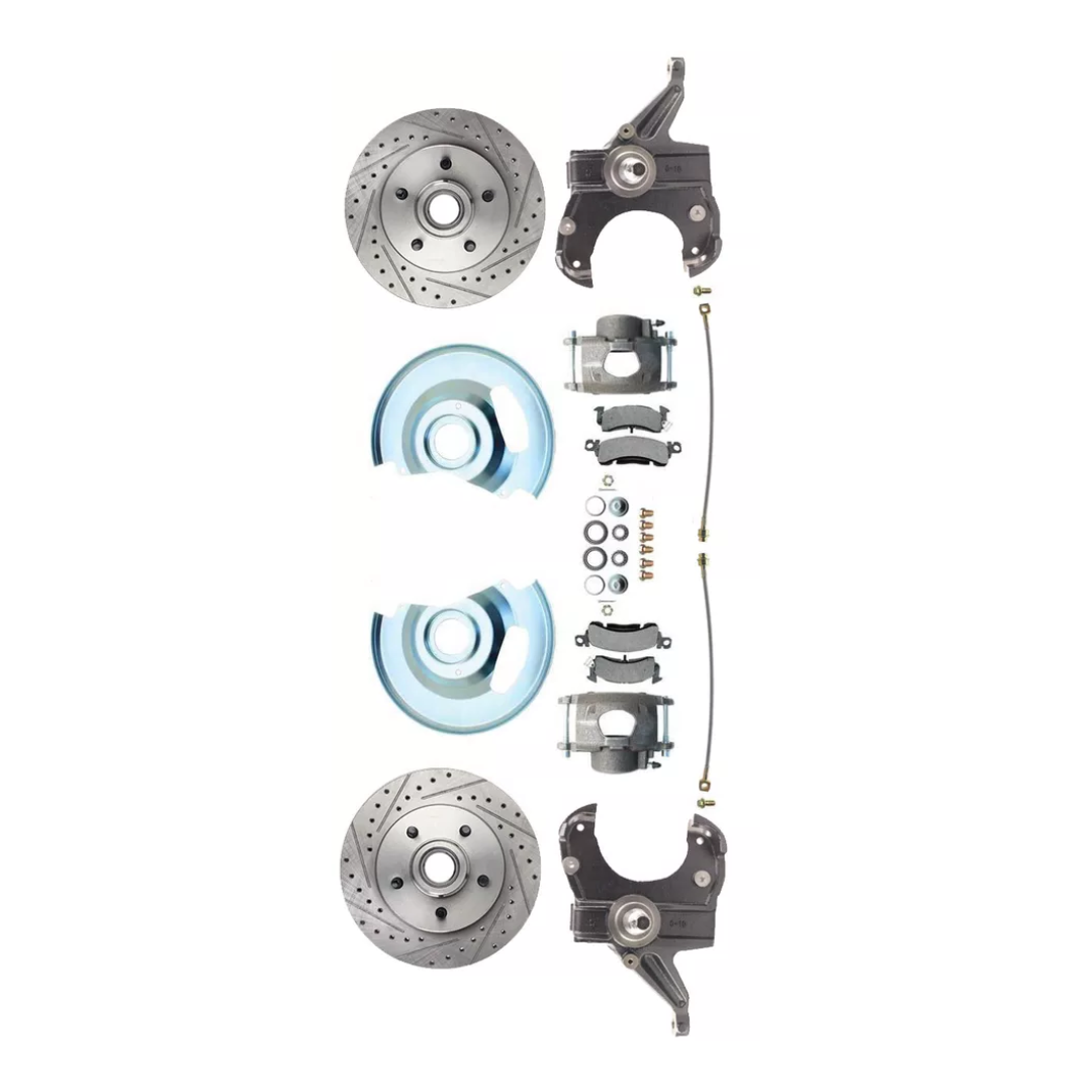 Fits 63-70 C-10 6 Lug D/S Rotor 2.5"Drop Disc Conversion Wheel Kit DBK6370DLX-A - Discs, Rotors, and Hardware Car Part People