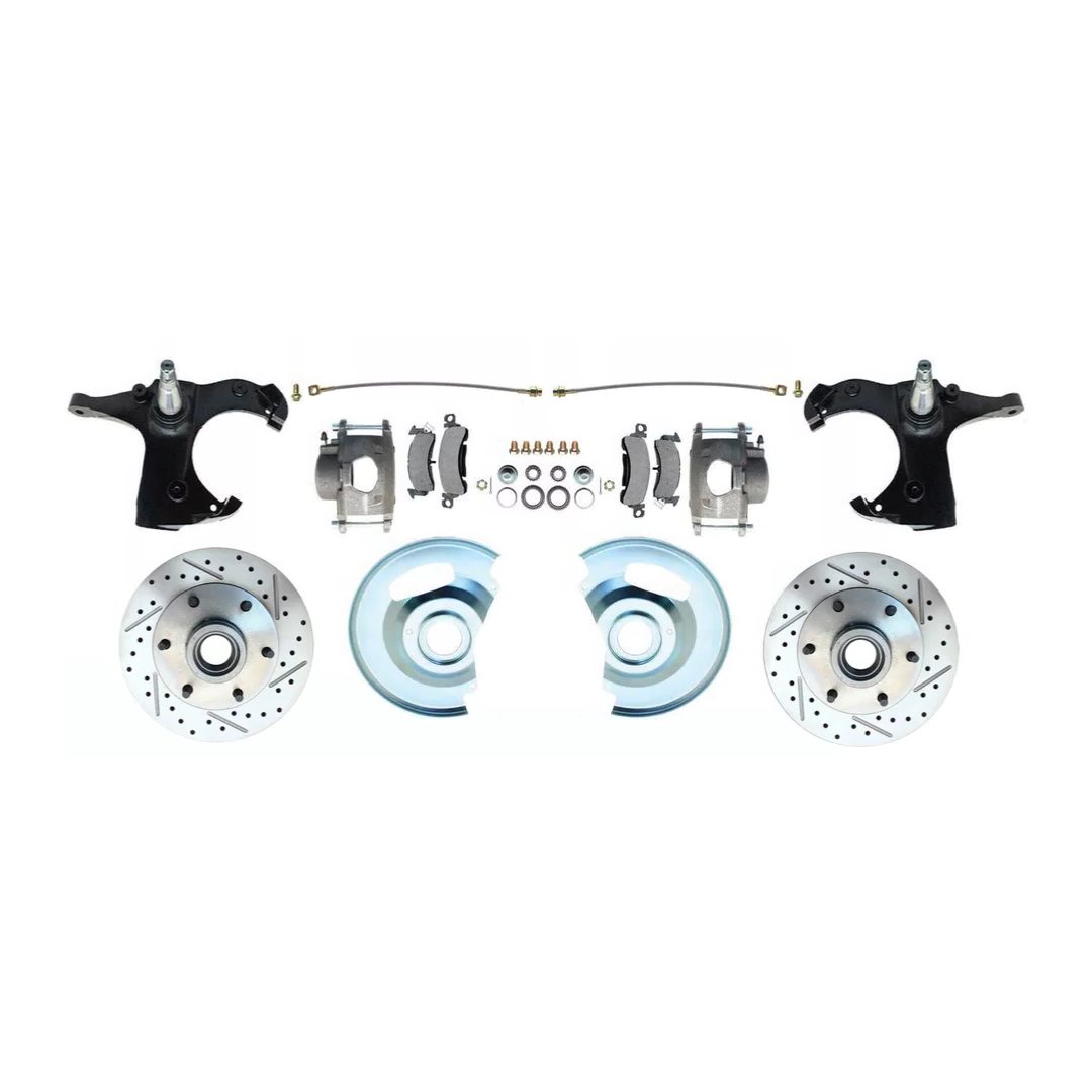 Fits 63-70 C-10 6 Lug D/S Rotor Stock Height Disc Conversion Wheel Kit DBK6370LX - Discs, Rotors, and Hardware Car Part People