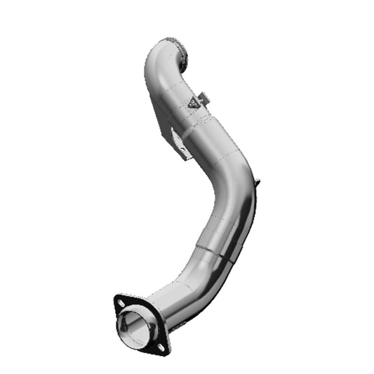 Fits 2015-16 Ford F-450 Super Duty 4" Turbo Down Pipe; AL-EO # D-763-1-FALCA460