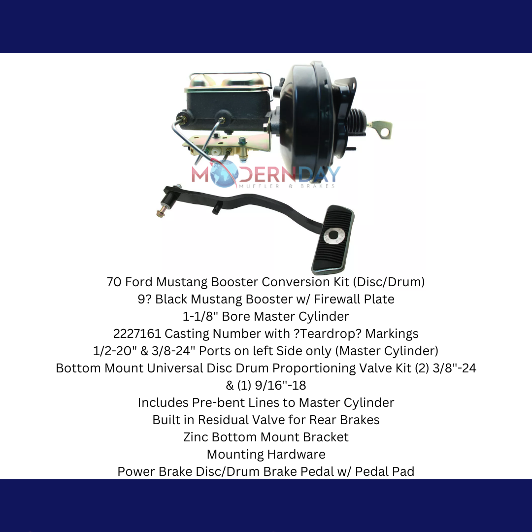 Fits 1967-1970 Ford Mustang Booster Conversion Automatic Only (Disc/Drum) FD-256 - Master Cylinders and Parts Car Part People