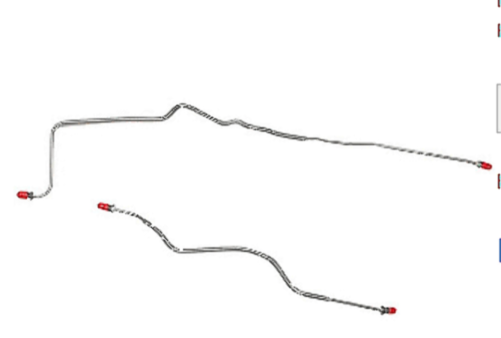 For Pontiac Firebird 1989-91 Rear Axle Brake Lines J65 Rear Disc Brakes FRA8901SS-CP