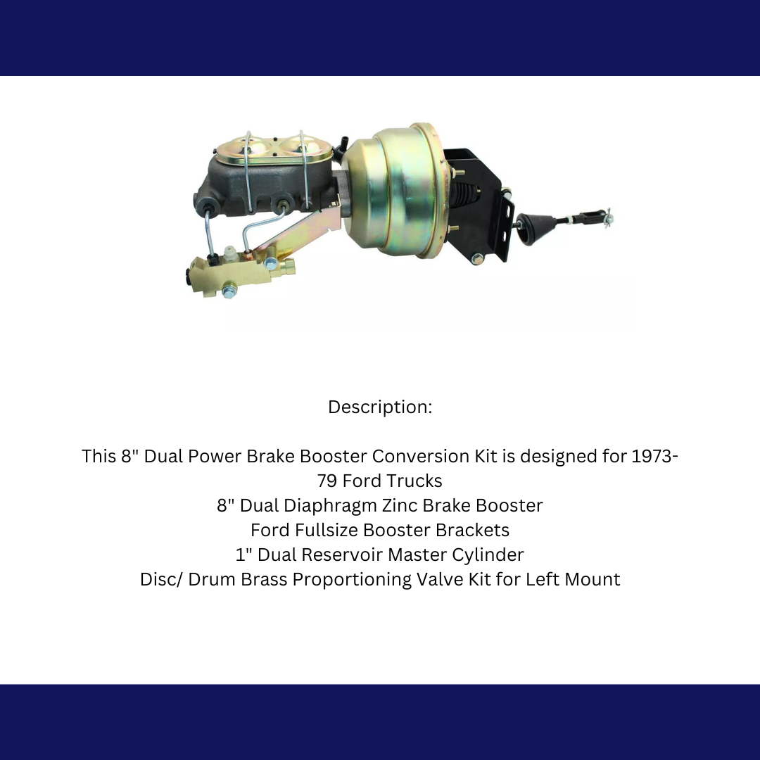 Fits 1973-78 Ford Truck (F-Series) Zinc Booster Conversion Kit Disc/Drum FT-200 - Master Cylinders and Parts Car Part People