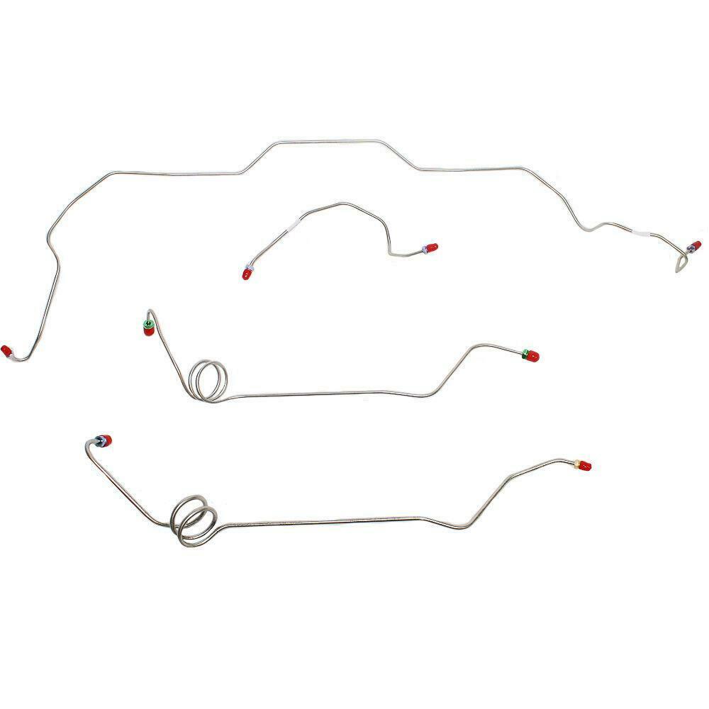 68-69 Nova Conversion, 2pc F/R; Stainless; Fine Lines MPF004SS - Brake Hoses Car Part People