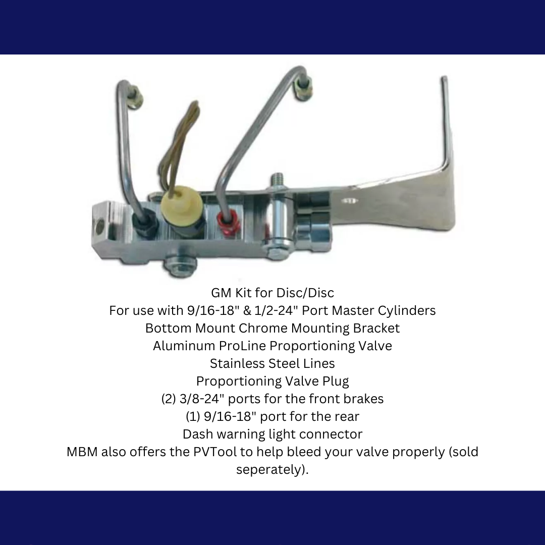 GM Bottom Mount Prop Valve Kit. Disc/Disc - Aluminum PV4AK-2BM - Master Cylinders and Parts Car Part People