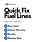 04-10 GMC Sierra or Chevy Silverado Fuel line Quick Fix Reg Cab QFF0001SS - Quick Fix Fuel Lines Car Part People