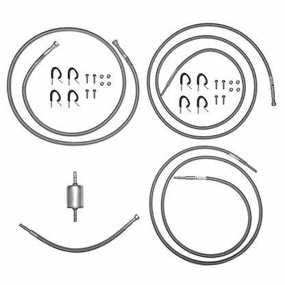 99-03 Chevrolet Silverado Fuel line Quick Fix Braided Lines Ext. Cab QFF0012SS - Quick Fix Fuel Lines Car Part People