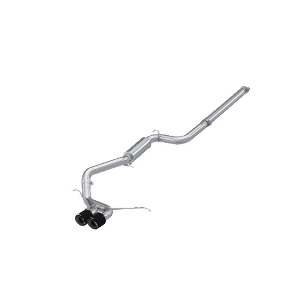 Fits 13-18 Ford Focus 3" Cat Back; Dual Center Outlet; T304 w/CF Tips-S42013CF - Cat Back Exhaust Car Part People