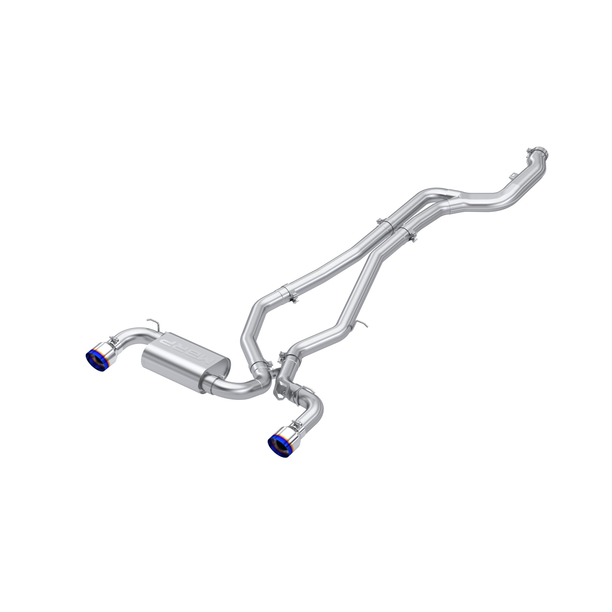 Fits 20-24 Toyota GR Supra S/S 3" Cat Back Dual Rear Outlet w/Dual Tips-S43003BE - Cat Back Exhaust Car Part People