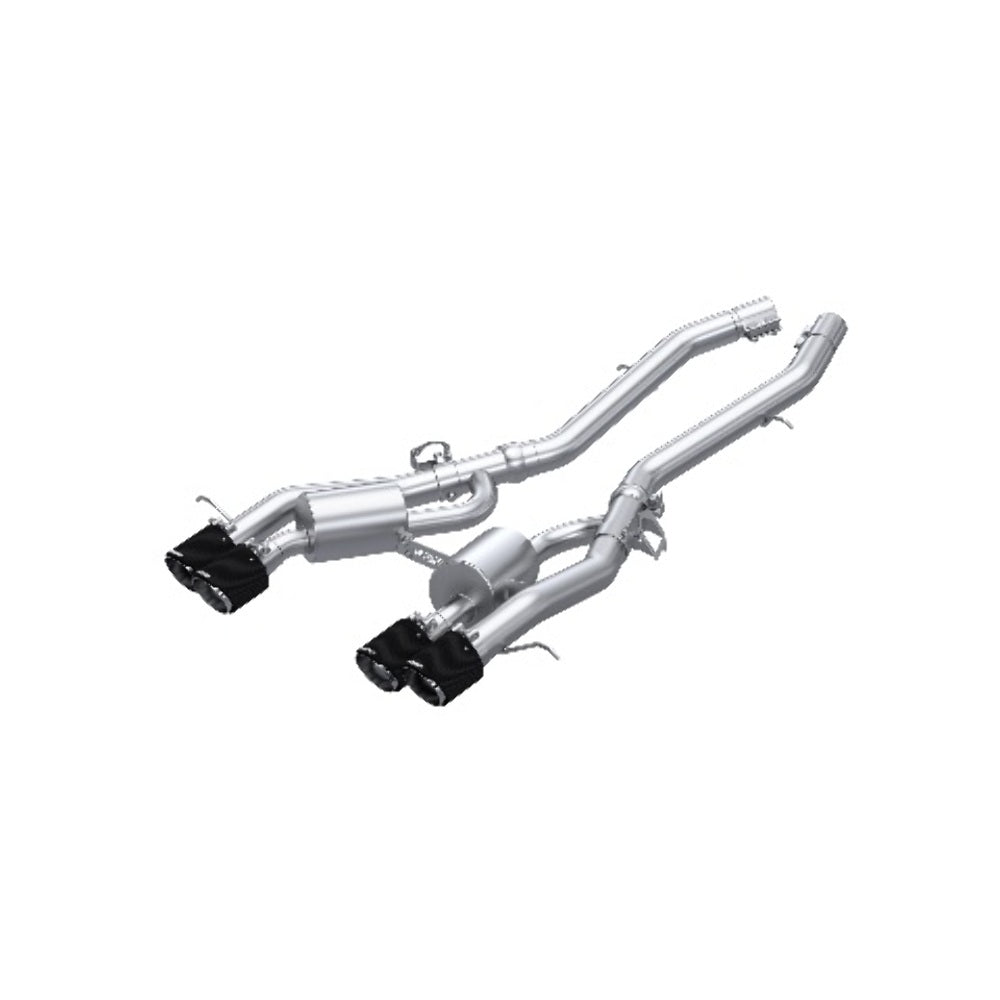 Fits 2021-2024 BMW M3 3in. Axle-BAck; Quad Rear Exit; T304 - S45033CF - Axle Back Exhaust Car Part People