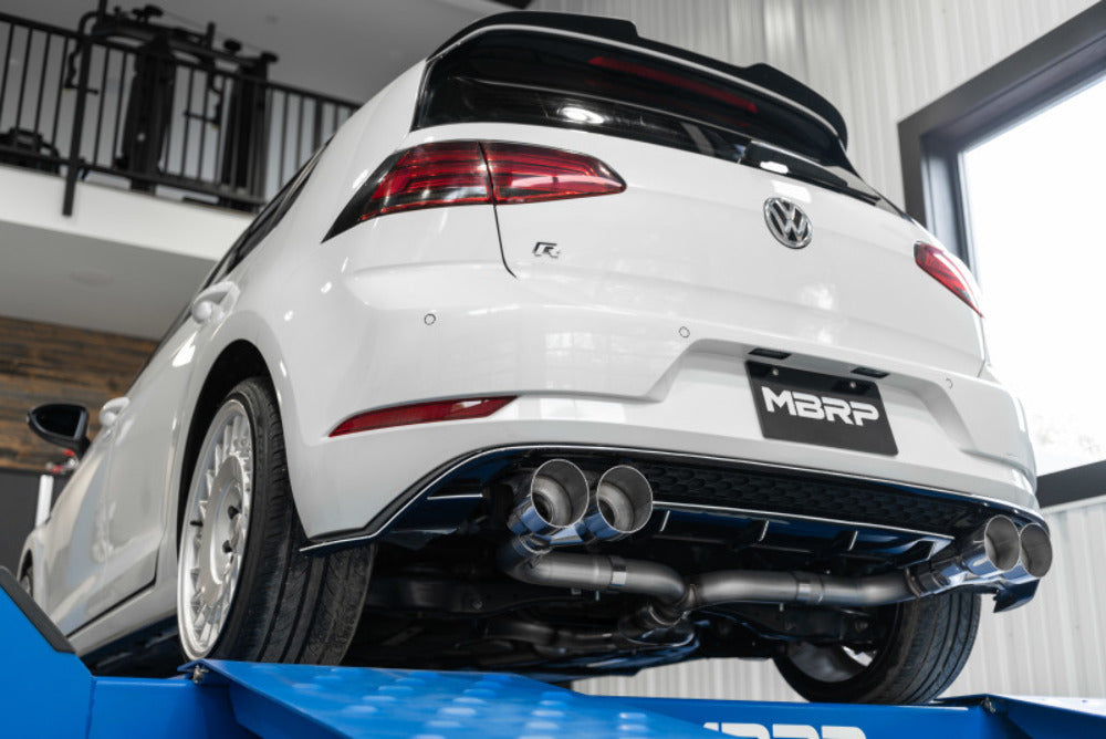 Fits 2015-19 Volkswagen Golf R Volkswagen 3" Cat Back Quad Rear Exhaust-S4603304 - Cat Back Exhaust Car Part People