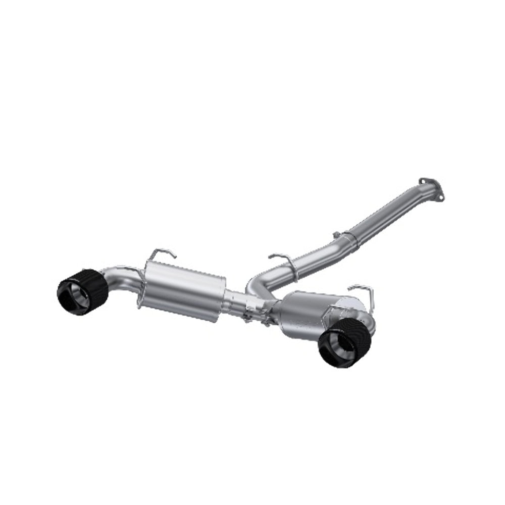 Fits 2013-2016 Scion FR-S 3in. Cat Back; Dual Split Rear; T304; CF Tip-S48043CF - Cat Back Exhaust Car Part People