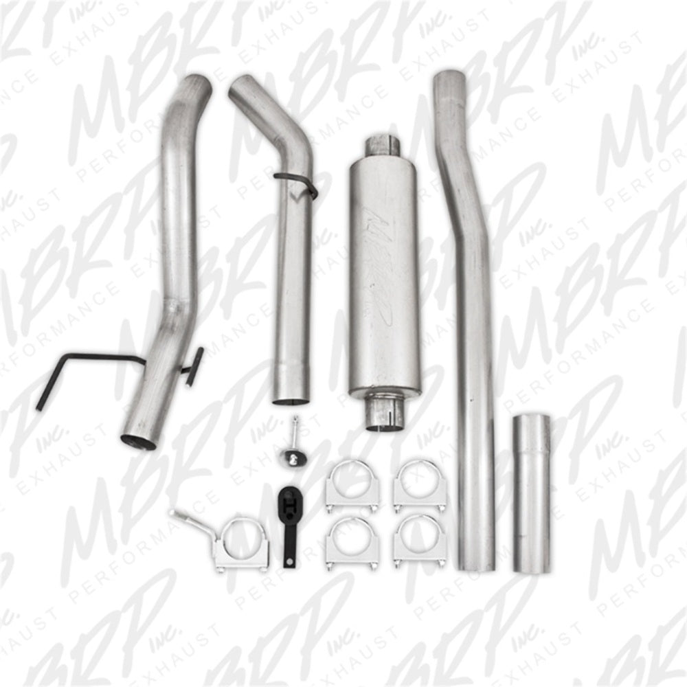 Fits 2006-2007 Dodge Ram 3500 3in. Cat Back; Single Side Exit; AL - S5148P - Cat Back Exhaust Car Part People