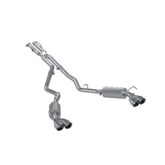 Fits 2021-2024 Ford Explorer 2.5in. Cat Back; Dual Rear; Quad Tips - S5205AL - Cat Back Exhaust Car Part People