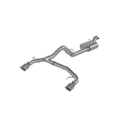 Fits 2021-2024 Ford Bronco 3" Cat-Back, 2.5" Dual Split Rear Exit, T304-S5241304 - Cat Back Exhaust Car Part People