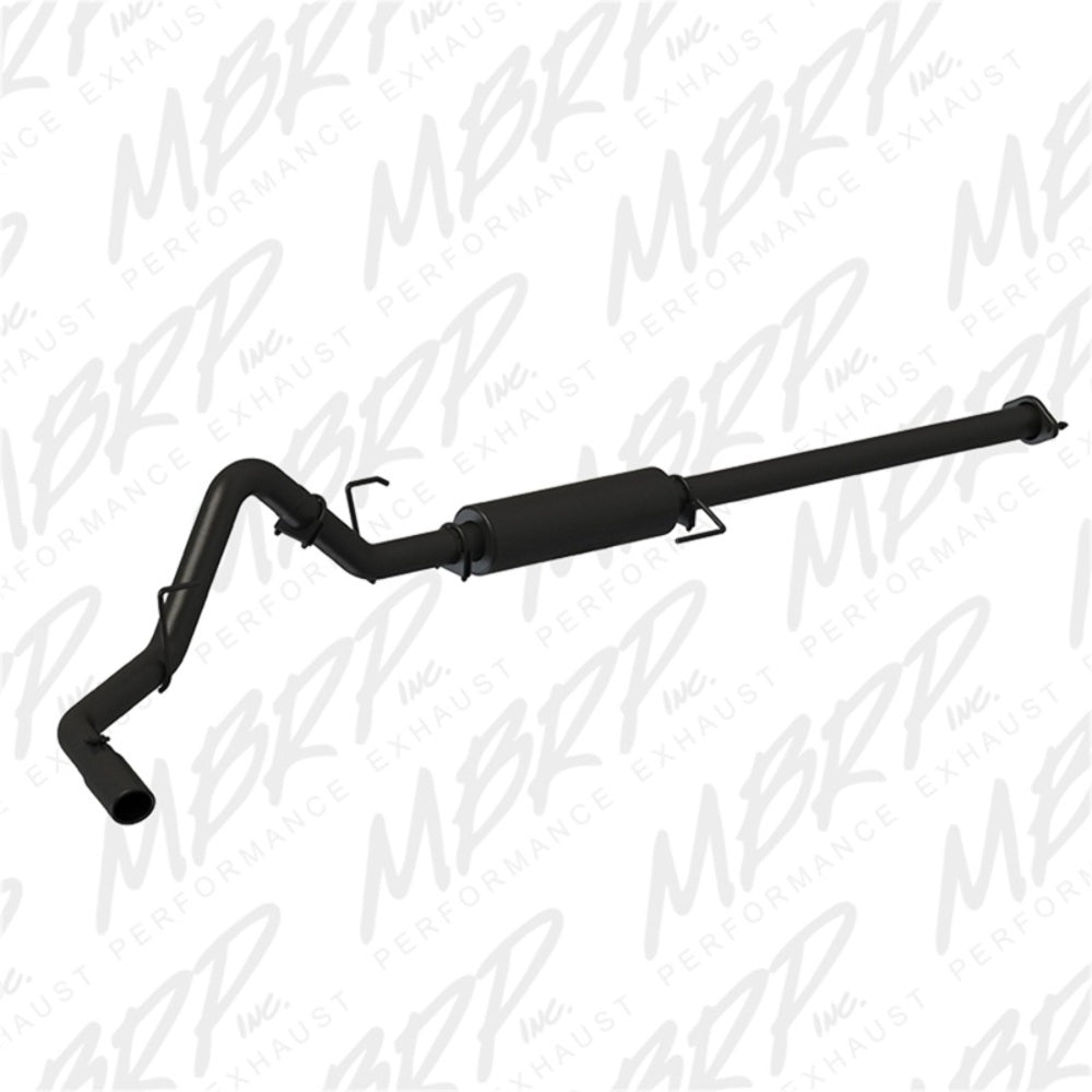 Fits 2016-2020 Ford F-150 3in. Cat Back; Single; Black - S5253BLK - Cat Back Exhaust Car Part People