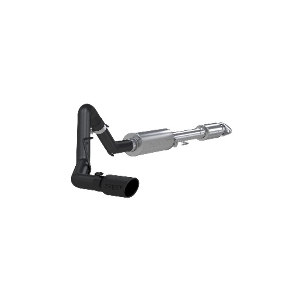 Fits 2015-2020 Ford F-150 3in. Cat Back; Single Side Exit; Black - S5256BLK - Cat Back Exhaust Car Part People