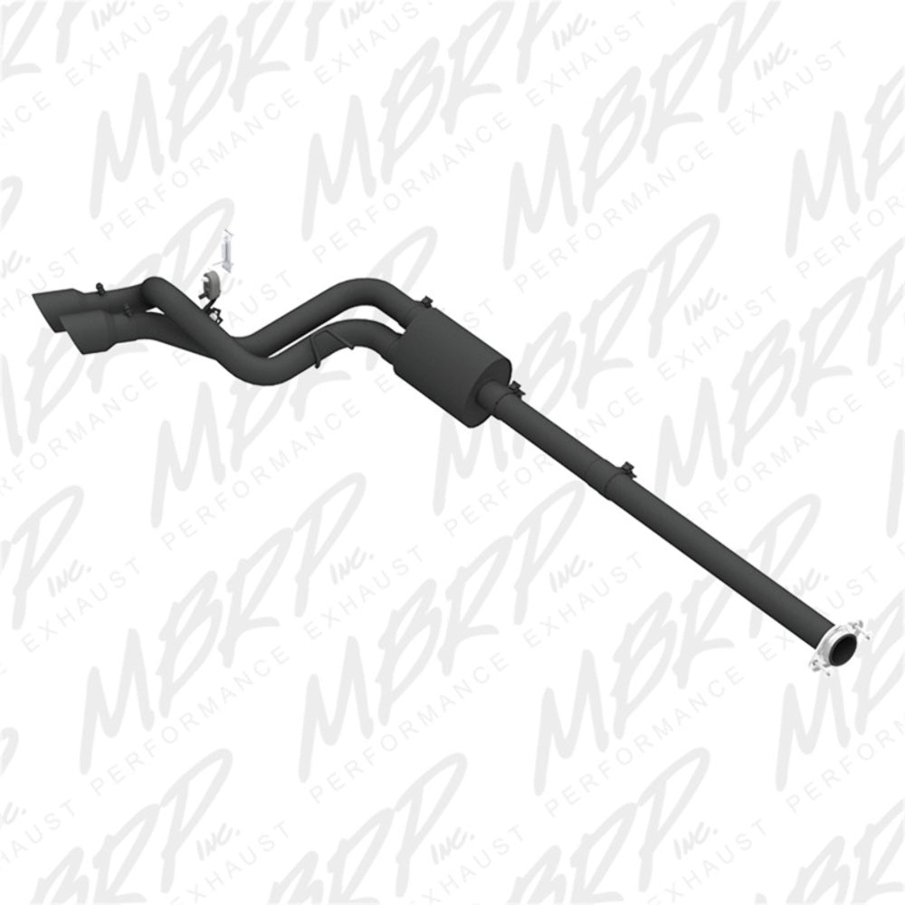 Fits 2011-14 Ford F-150 3" Cat Back; Pre-Axle Dual Outlet; Black Coated-S5261BLK - Cat Back Exhaust Car Part People