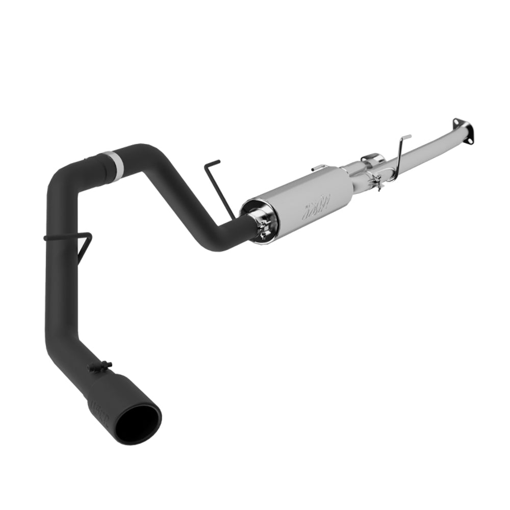 Fits 2010-2013 Toyota Tundra 3in. Cat Back; Single Side; Black Coated - S5314BLK - Cat Back Exhaust Car Part People