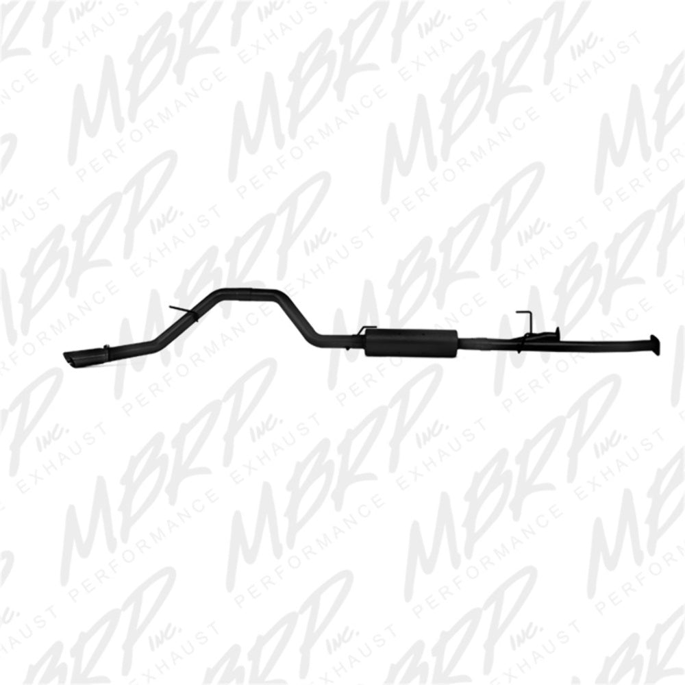 Fits 2010-2013 Toyota Tundra 3in. Cat Back; Single Side; Black Coated - S5314BLK - Cat Back Exhaust Car Part People